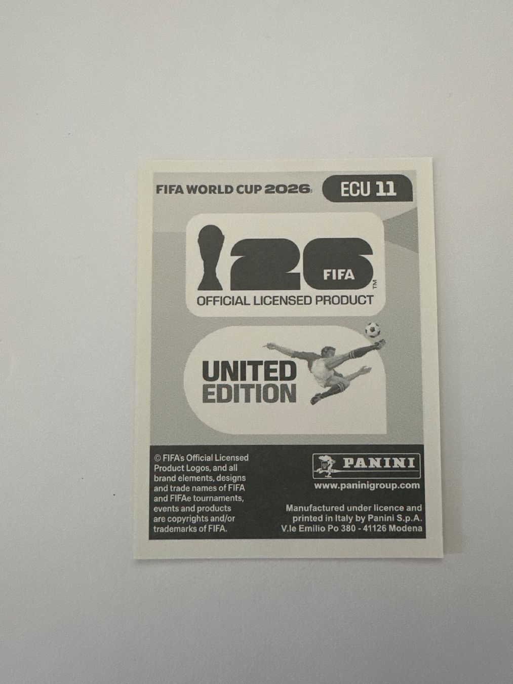 Panini Carte collezionabili: Panini FIFA WM 2026 Sticker - ECU 11 – Usato da Sulz AG venduto da DealWerk 1