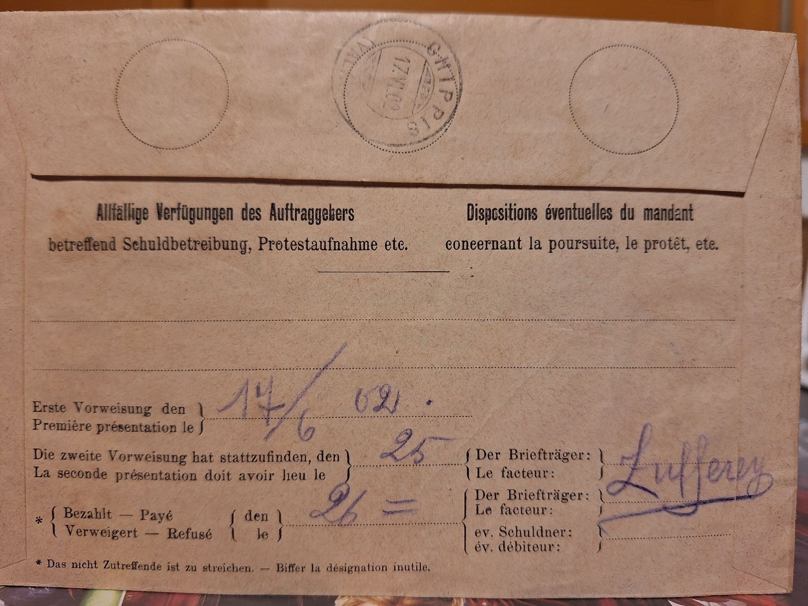 Tutti i francobolli: Stehende Helvetia Internes Einzugsmandat  – Usato da Balgach venduto da SIMEON27 1