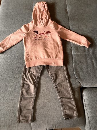 Mädchen Set Hoodie Gr 116/ Hose Gr 110 Herbst