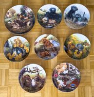 Lot 8 x Porzellan-Sammelteller - Hundemotiven