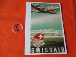Postkarte Swissair Plakat 1948