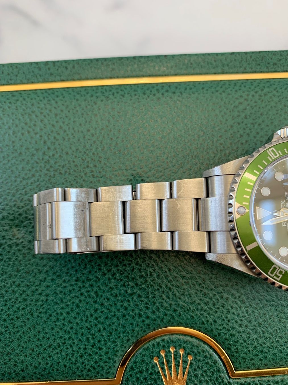 Rolex Orologi: Rolex Submariner Kermit FLAT 4 16610LV - CH-Fullset – Usato da Dotzigen venduto da 24SevenSwiss 2