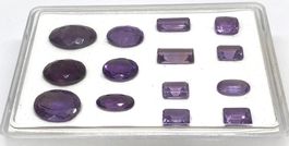 Lot 50.50 ct Améthystes Tailles diverses - CERTIF. 800.- Fr.