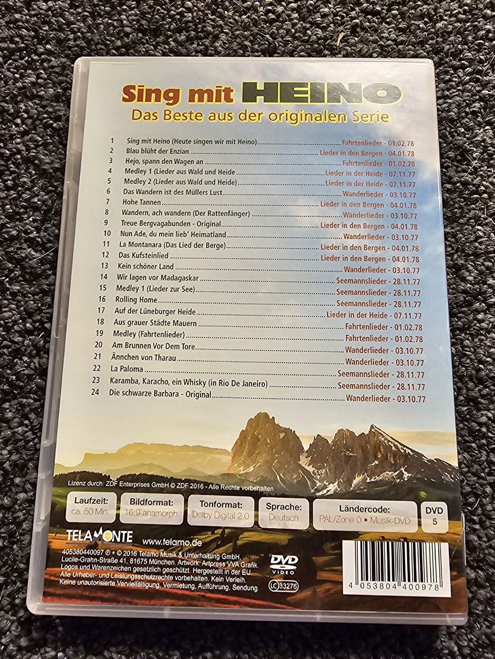 Tous les DVDs: Sing mit Heino (22487) – D'occasion à Ruswil par jan_bxl5 1