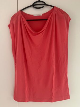 Bluse Hugo Boss kurzarm corallfarbig