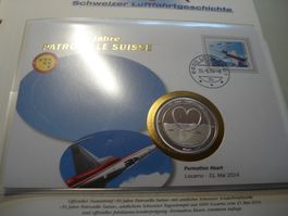 Medaillenbrief Patrouille Suisse, 2014, Formation Heart