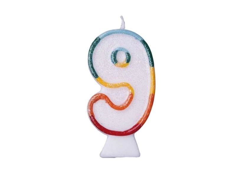 Candele: Zahlenkerze "9", Geburtstagskerze – Nuovo e nell'imballaggio originale da Weinfelden venduto da Da-ryn01