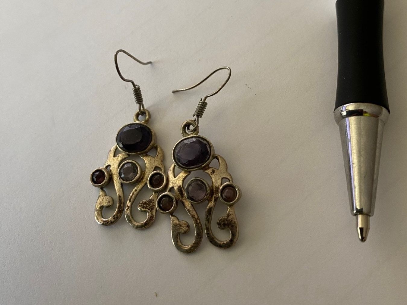 Orecchini pendenti & Orecchini a lobo: Ohrringe versilbert mit Amethysten – Nuovo (secondo la descrizione) da Flaach venduto da hundeli2 3