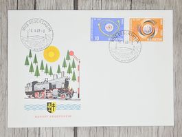 CL09 Enveloppe + Timbre Suisse 1968