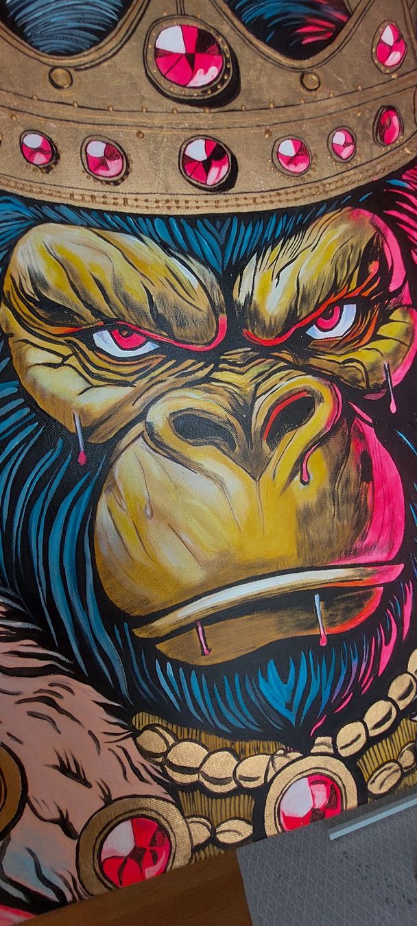 Dipinti: Pop-Art-Gemälde 70x70 Gorilla ! – Nuovo e nell'imballaggio originale da Schöftland venduto da M.B.Dudart 3