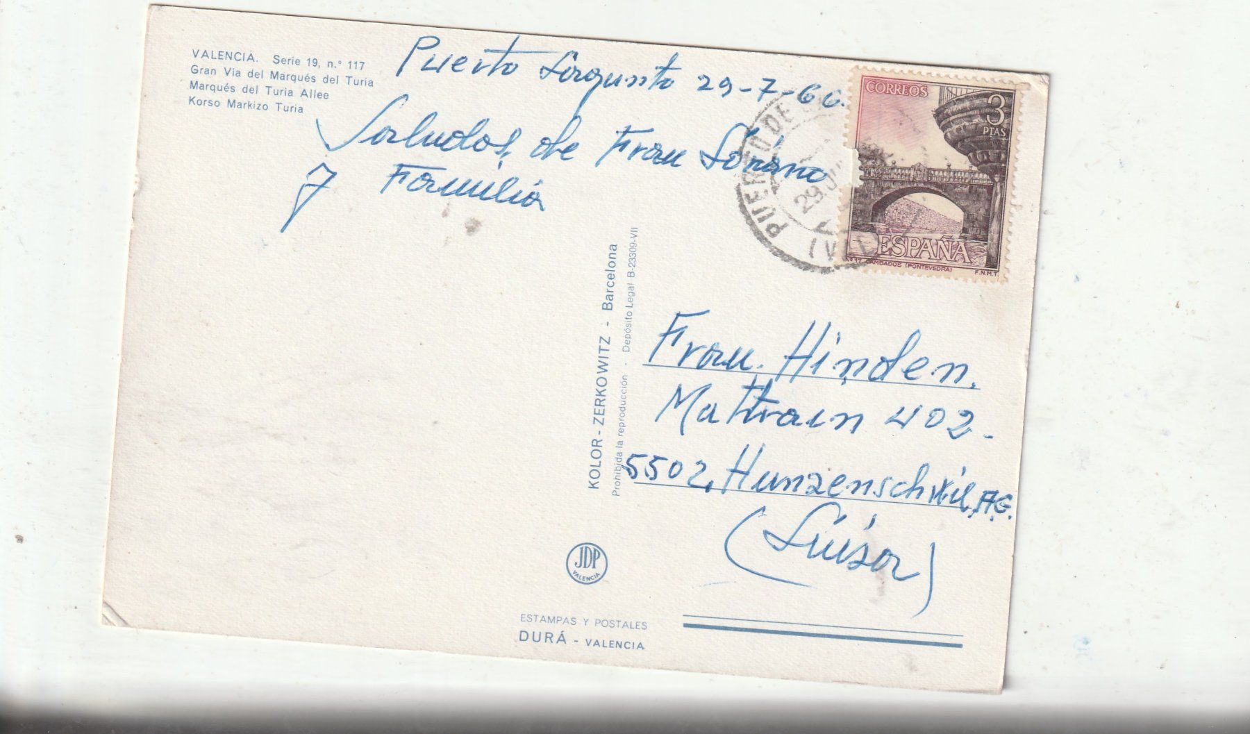 Cartes postales: Valencia – D'occasion à Lumbrein par made02 1