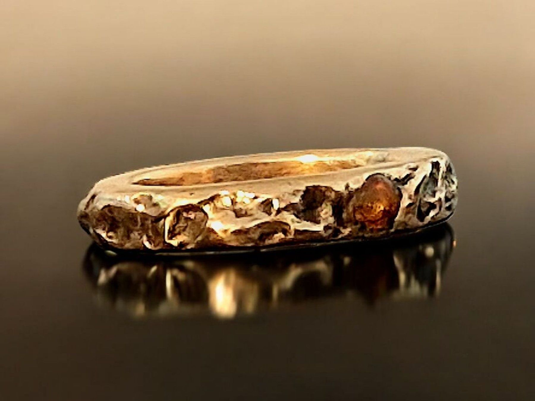 Anelli: Wilder Ring Bronze & Bernstein,  Gr. 51 – Nuovo e nell'imballaggio originale da Aarau venduto da Schmuckhoehle_MD