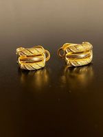 Daisy Clip-Ohrringe goldfarben Vintage NP 300CHF