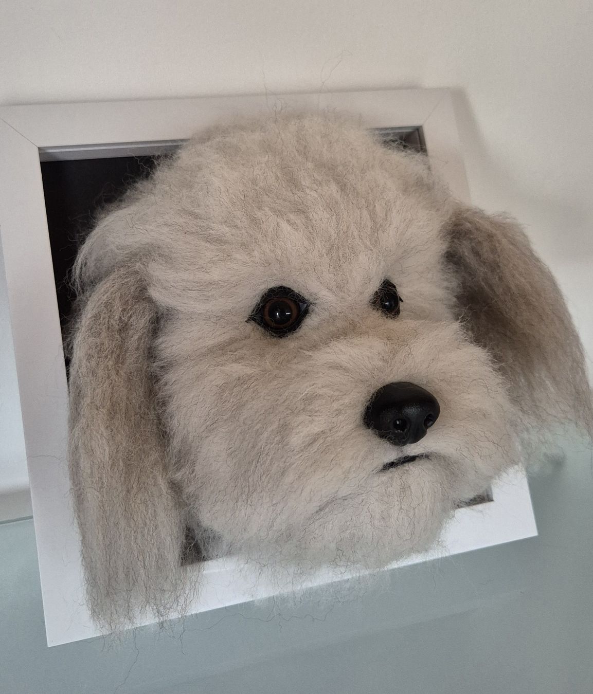 Foto & Immagini: 3D Hundeportrait im Rahmen - Handgemacht! – Nuovo (secondo la descrizione) da Moutier venduto da Maria1704 1