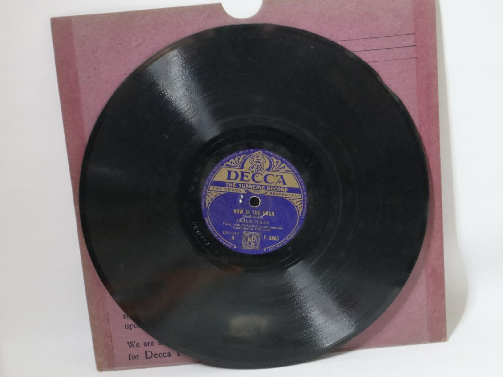 Schallplatten: Schellack Gracie Fields Now Is The Hour / Come Back To Sorre – Gebraucht aus Eschenbach SG von Astalavista 1