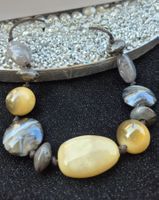 Collana perle miste pietre naturali
