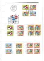 Pro Juventute 1984 Env. +4 blocs de 4 FDC+4 blocs de 4 neufs