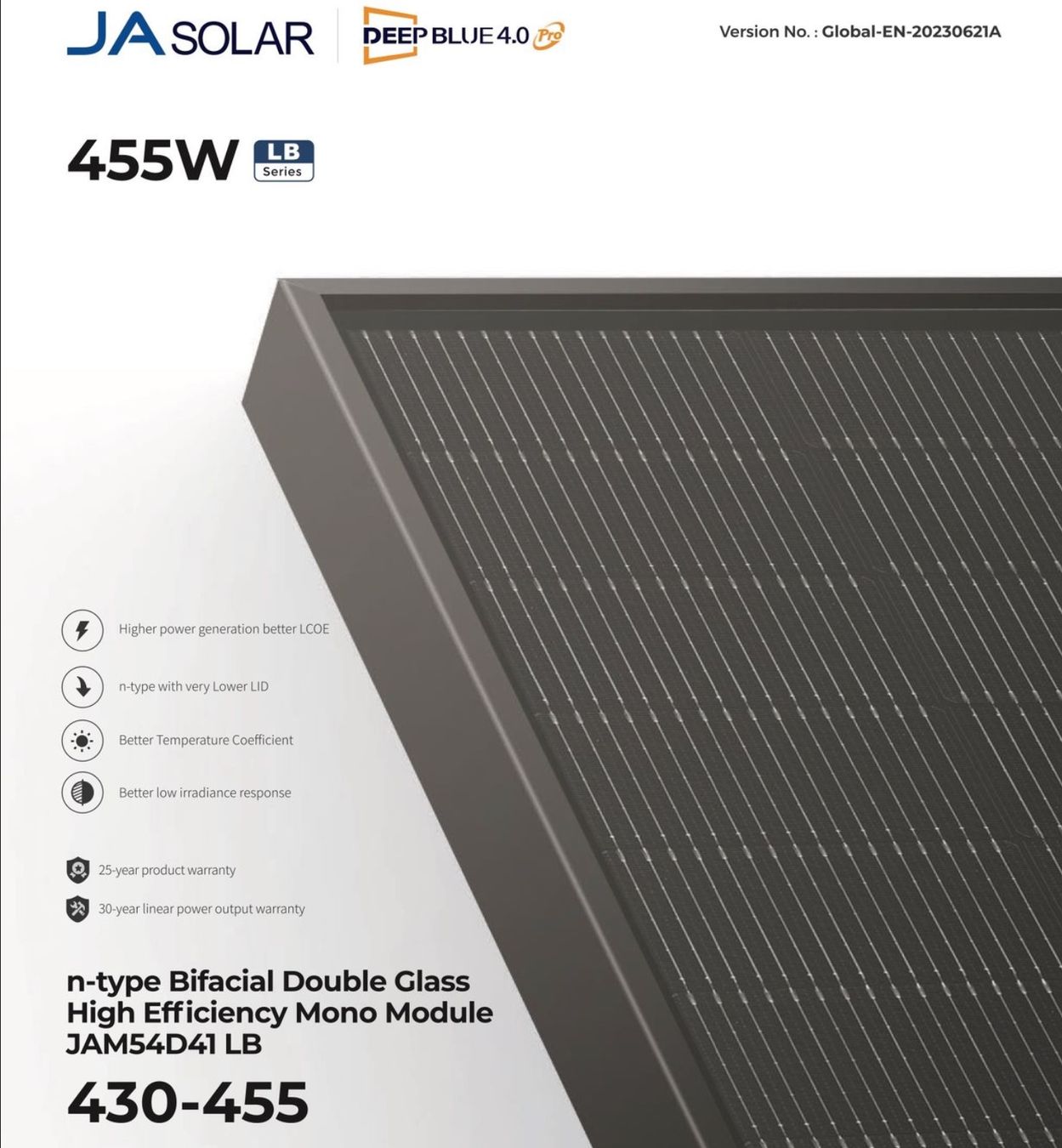 Dispositivi a energia solare: JA Solar JAM54D41 LB445 – 445 Watt Einzelware – Nuovo (secondo la descrizione) da Kirchberg BE venduto da thomiko 1