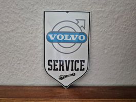 Emailschild Volvo Service Werkstatt Auto Logo Emaille Schild