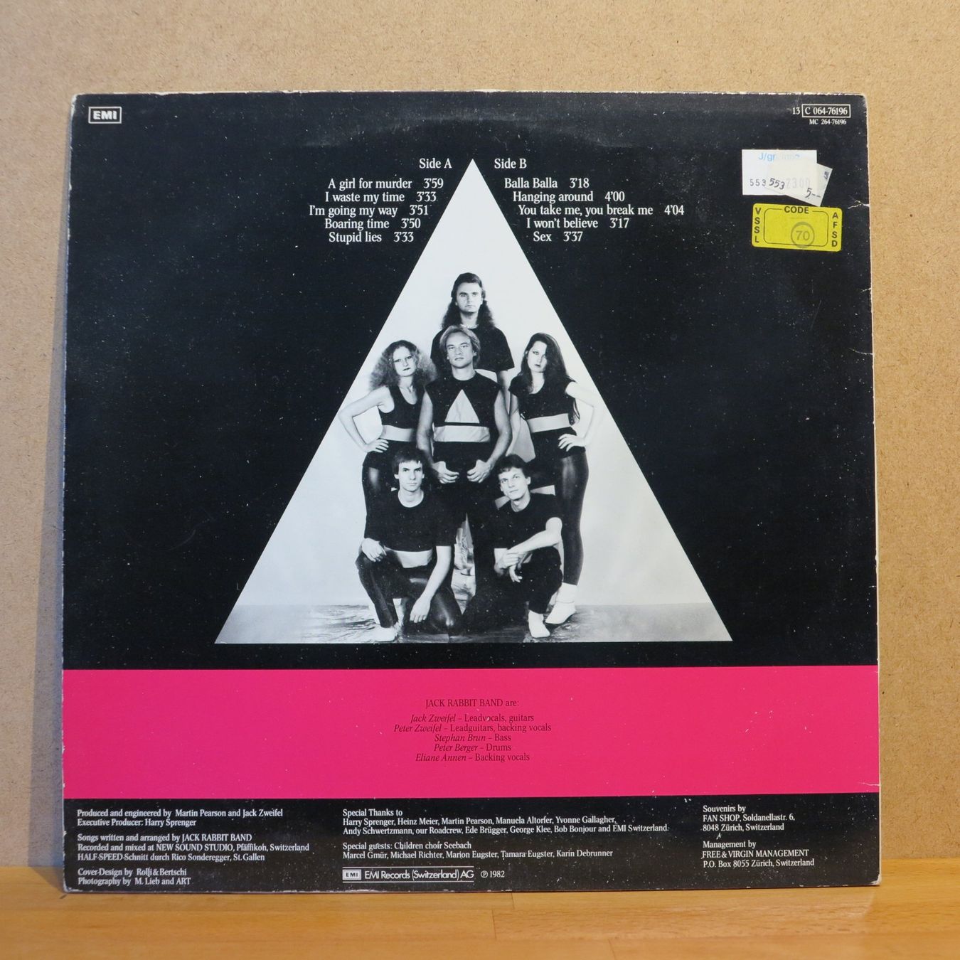 Dischi in vinile: Jack Rabbit Band - A Girl four Murder – Usato da Zürich venduto da Naim60 1