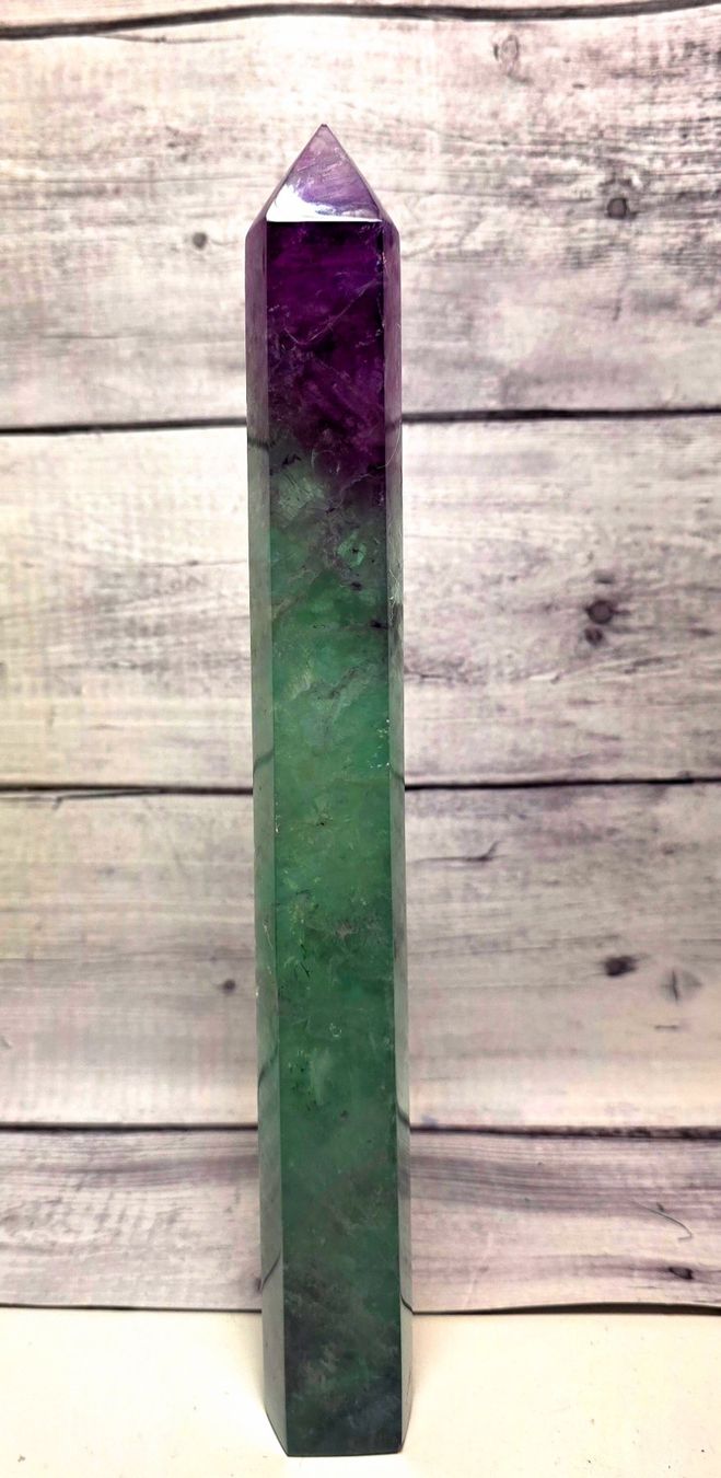 Mineralien & Heilsteine: Wassermelonen Fluorit Obelisk 815g – Neu und originalverpackt aus Matzingen von Shay_Crystalz 4