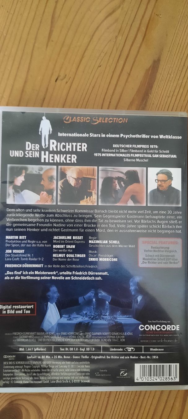 Tutti i DVDs: Klassiker: Der Richter und sein Henker DVD – Usato da Konolfingen venduto da the_5fqm 1