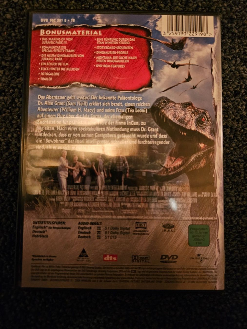 Tutti i DVDs: JURASSIC PARK 3(13484) – Usato da Ruswil venduto da M71 1