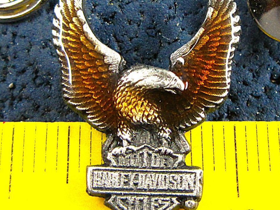 Harley-Davidson Placchette & Badge: HARLEY-DAVIDSON MOTOR CYCLES PIN EAGLE USA MIT SECURITY-CLIP – Usato da Ettingen venduto da Hausi4711 1