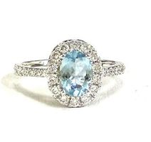 Aquamarin Cocktailring: 0.57ct. mit Diamanten, statt 2.590,-