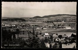 Ostermundigen, Panorama mit Dorf und Fel