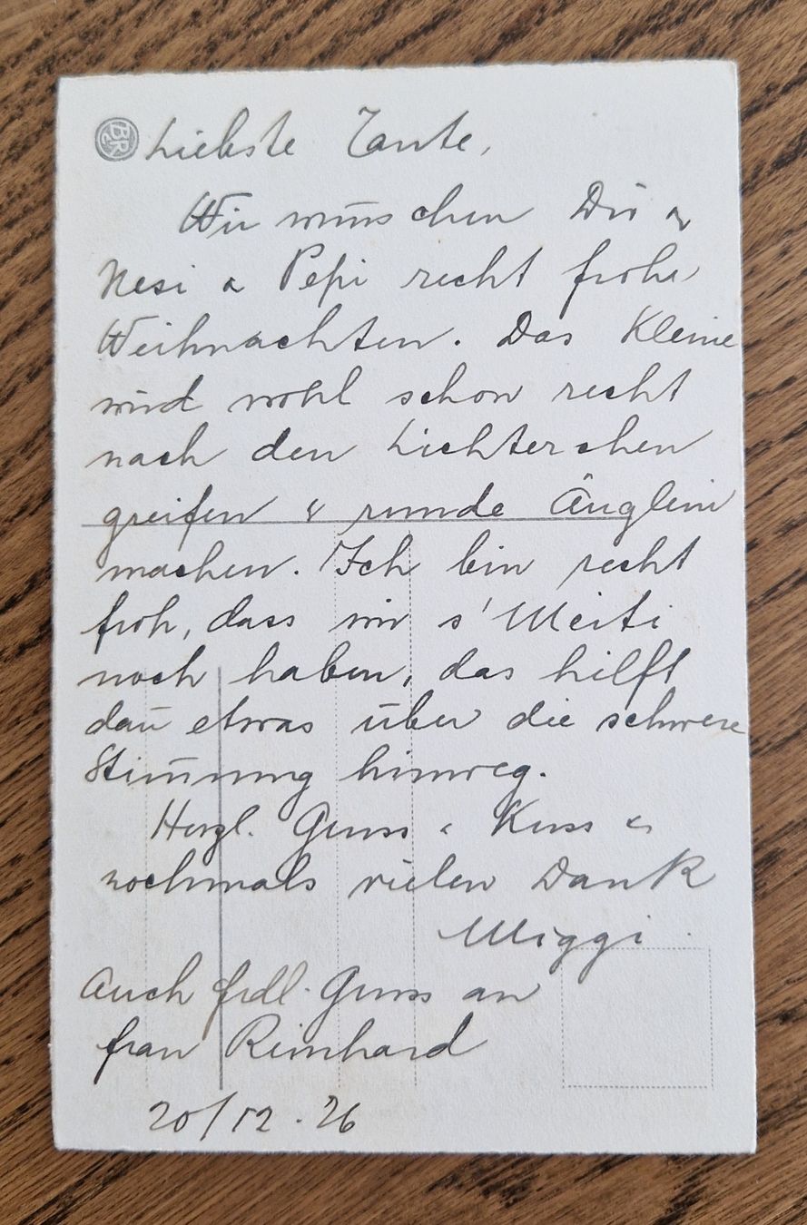 Ansichtskarten: kunstvolle Neujahrskarte 1926 – Gebraucht aus Ebikon von Donar50 2
