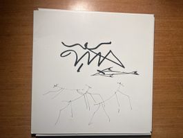 Harald Naegeli – Kunstmappe 1994 mit Skizze auf dem Vorderbl