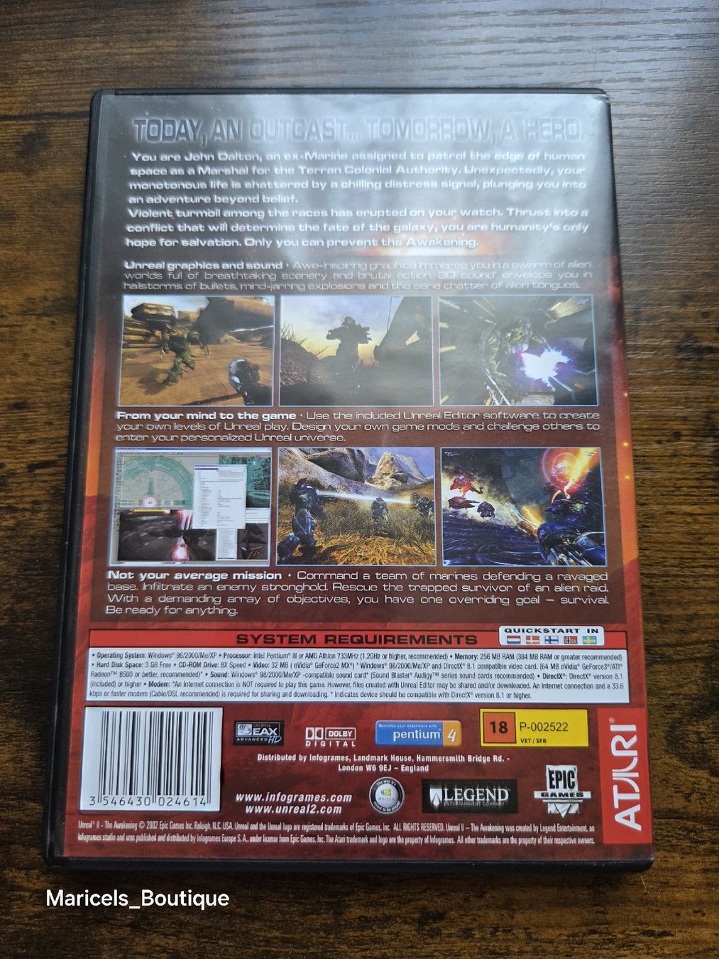 Giochi: Unreal II The Awakening PC CD-ROM good condition – Usato da Winterthur venduto da Maricels_Boutique 4