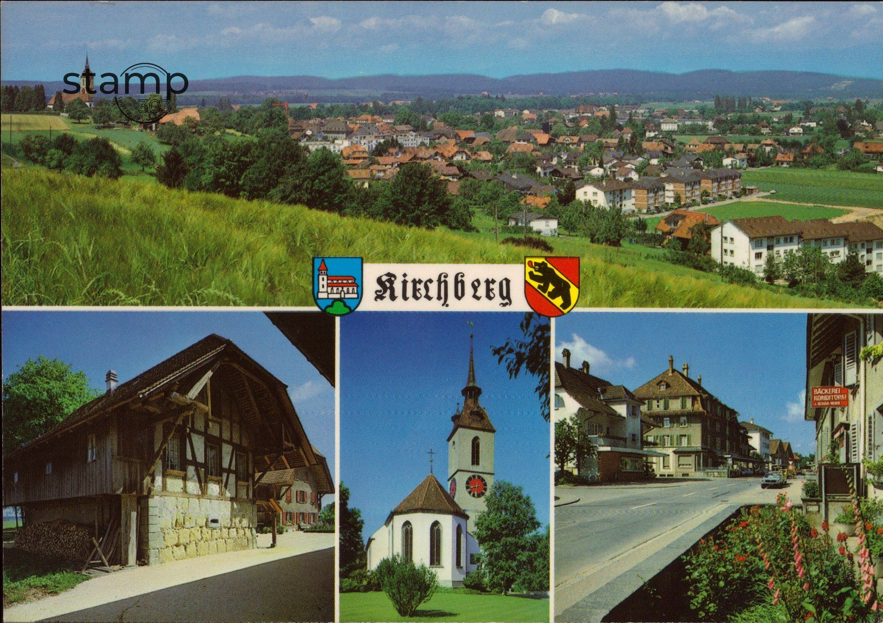 Cartoline postali: 1984 AK Kirchberg BE – Usato da Eggersriet venduto da stamp303