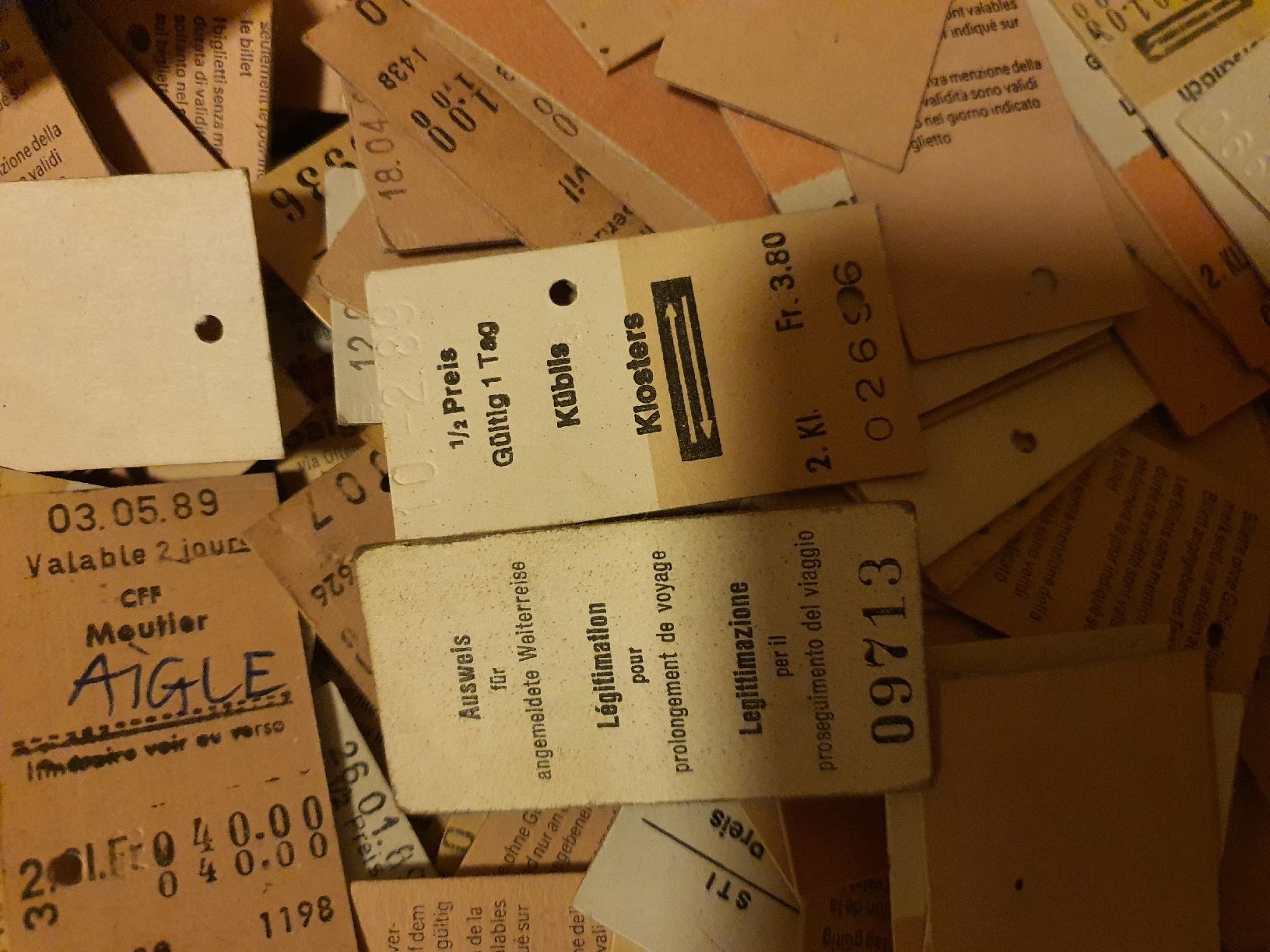 Banknoten: SBB Karton billet CFF billets en carton – Gebraucht aus Lavey-Village von Lofoten93 3