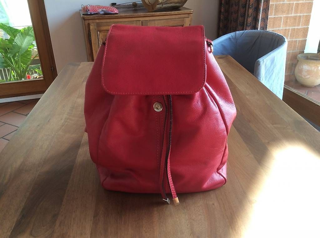 Taschen für Damen: Borsa/Zaino in cuoio rosso Carpisa – Gebraucht aus Gudo von ele_7h2r 4