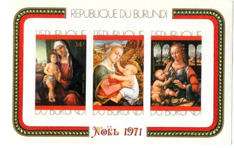 Tutti i francobolli: Block "Weihnachten". Burundi – Nuovo e nell'imballaggio originale da Basel venduto da Butsch5