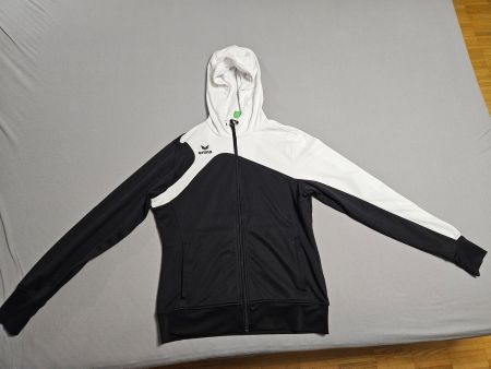 Erima Kapuzenjacke schwarz weiss Gr. 38