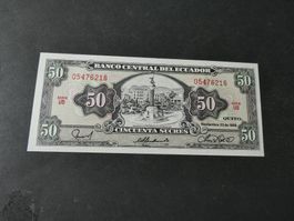 Ecuador 1988, 50 Sucres   ungefaltet
