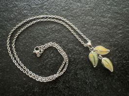 Kette mit Anhänger Edelstahl-Emaille Neu