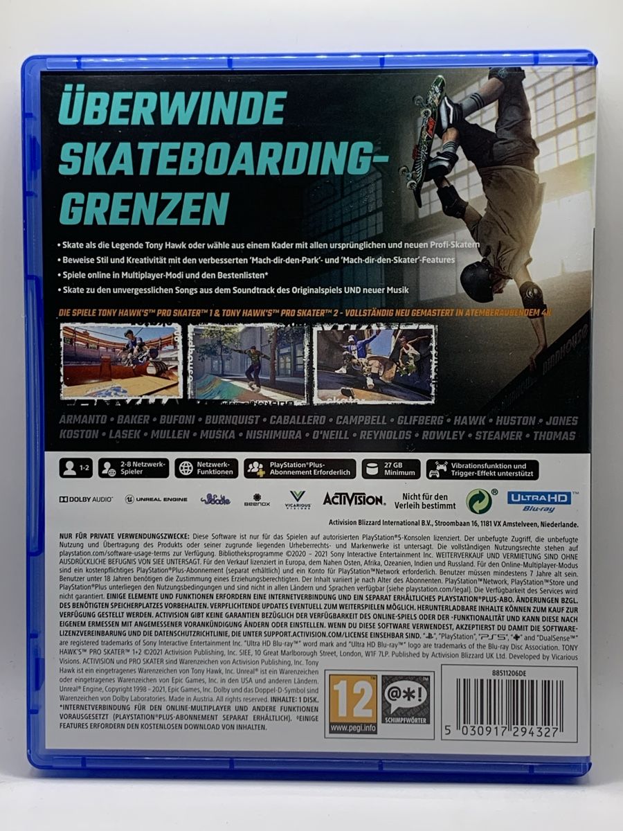 Sony Spiele: Tony Hawk Pro Skater 1+2 - PS5 – Gebraucht aus Ostermundigen von RG-Collector 1