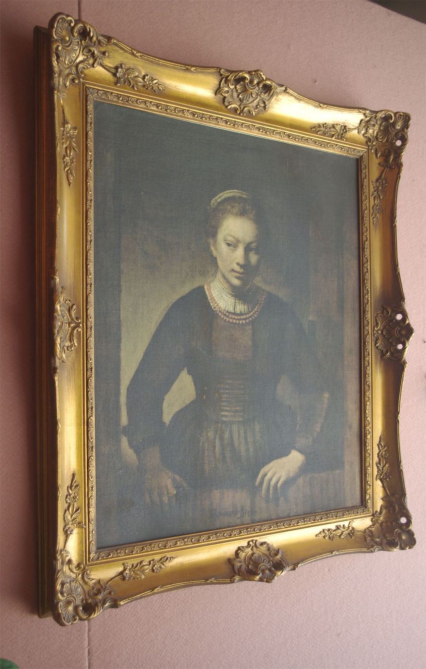 Poster & Bilder: Rembrandt Sujet in Barockrahmen – Gebraucht aus Meggen von Trouvaillen 1
