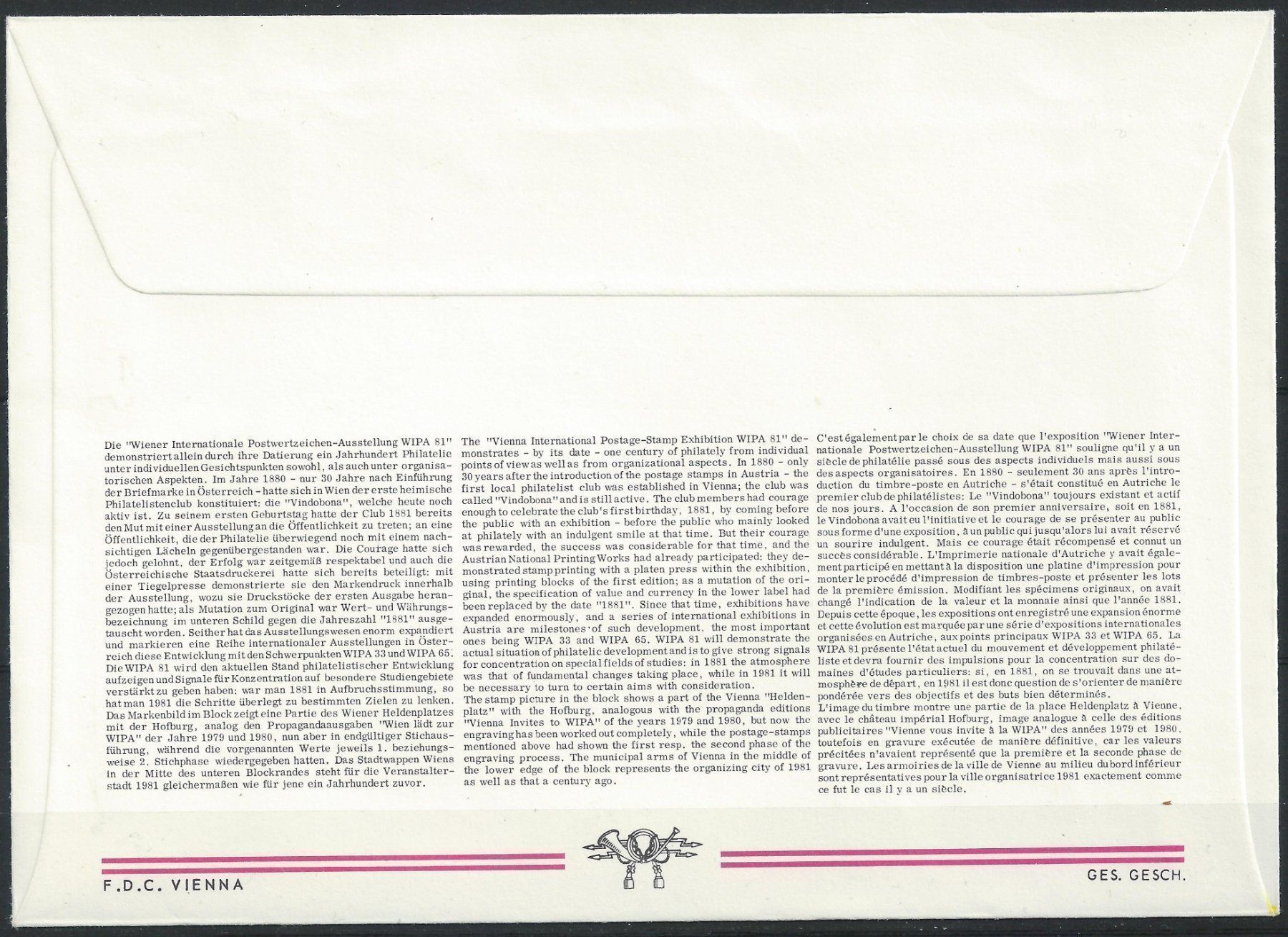 Alle Briefmarken: 1981 Briefmarkenausstellung "WIPA 1981" – Gebraucht aus Wittenwil von Khunruedi 2