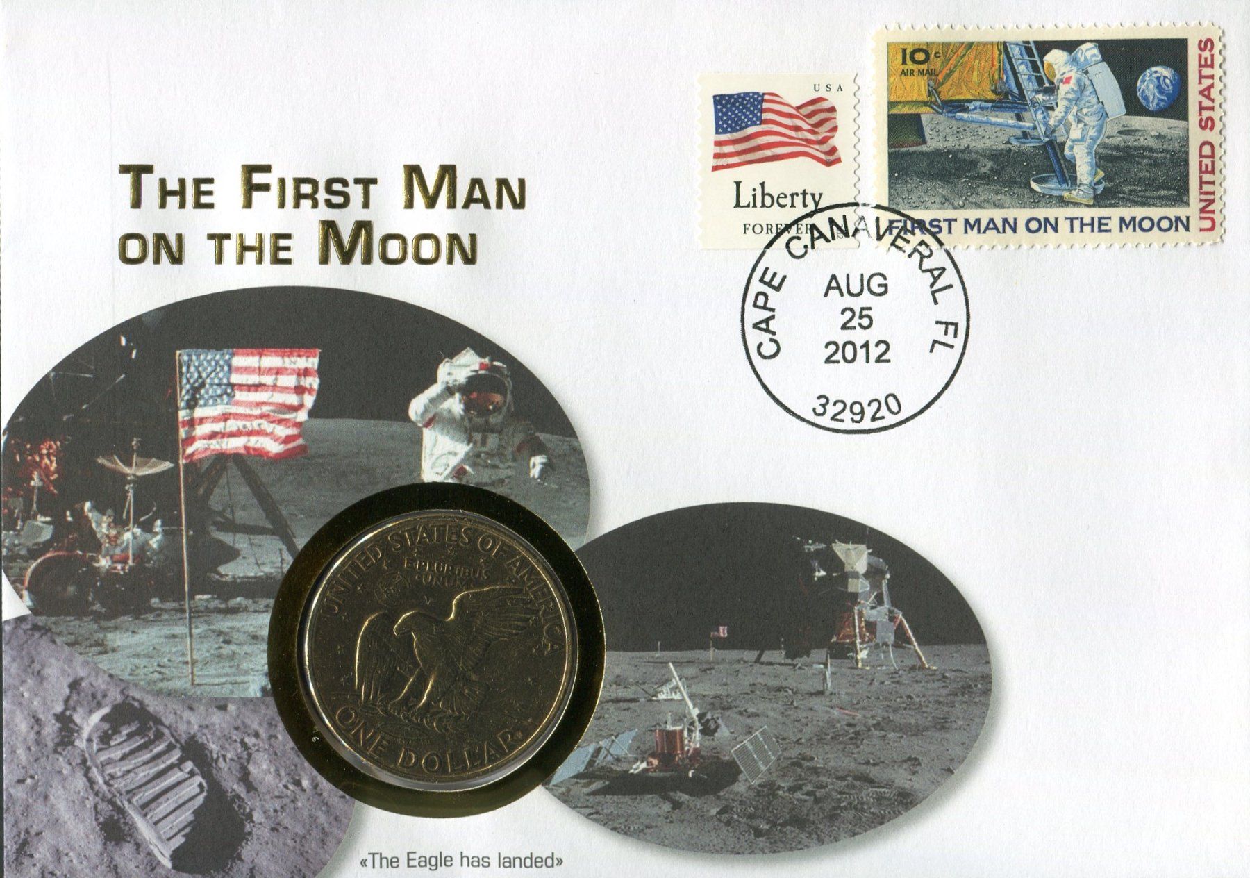 Alle Münzen: Numisbrief/Münzbrief  -  "THE FIRST MAN ON THE MOON" – Gebraucht aus Röthenbach i. E. von Heureka5