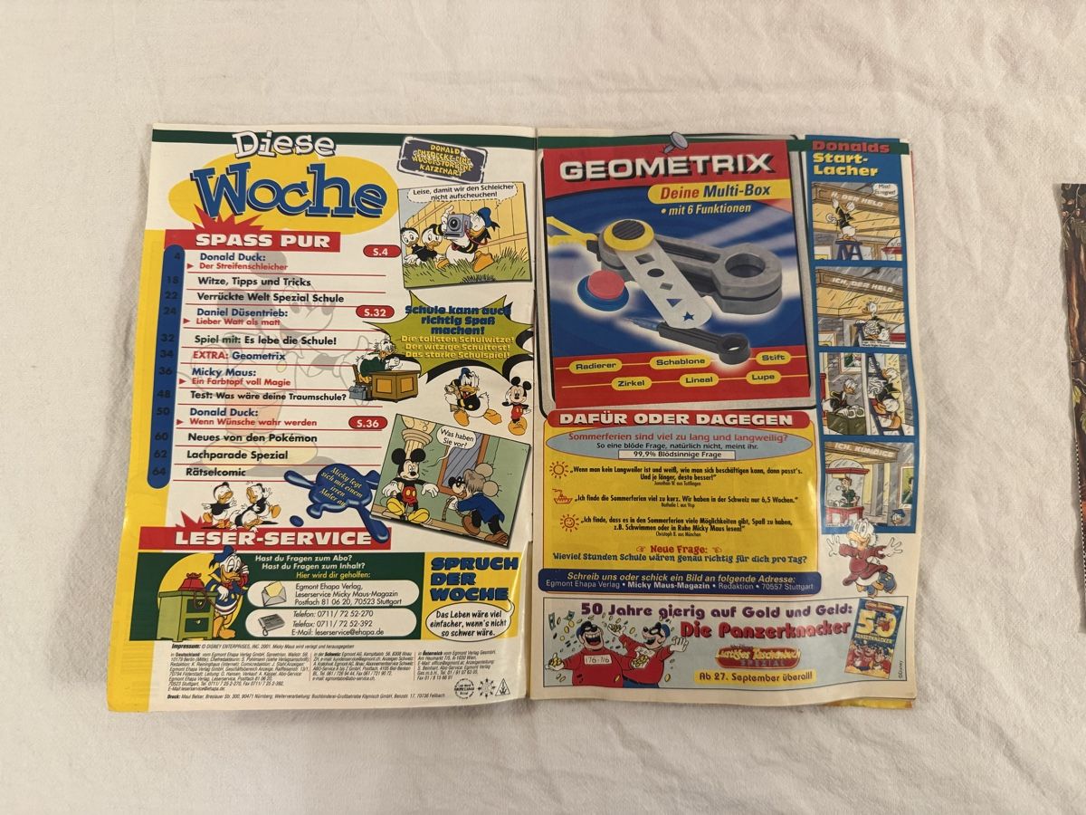 Fumetti: Micky Maus Magazin Nr. 40 2001 mit Geometrix Extra Set – Usato da Menziken venduto da TopDevShop 5