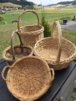 4 Korbwaren Set, Naturmaterialien, verschiedene Groessen