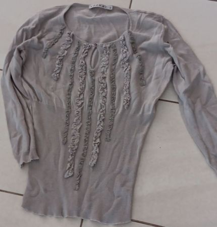 Maglione grigio donna taglia xs con dettagli raffinati