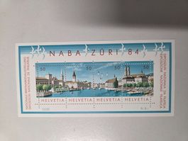 Briefmarken NABA ZÜRI 84 Schweizer Briefmarke Helvetia Marke