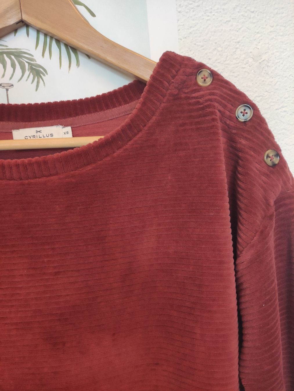 Cyrillus Maglioni & Felpe: Pullover rost rot, Cord Velours, Gr.XS, Cyrillus – Usato da Schliern b. Köniz venduto da Pecannut 1