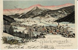 Gruss aus DAVOS GR sehr schöne LItho m.Glückwunsch! gel.1889